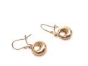 9ct Yellow Gold Circle Drop Earrings