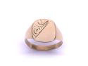 9ct Yellow Gold Patterned Signet Ring