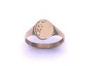 9ct Yellow Gold Patterned Signet Ring