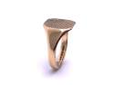 9ct Yellow Gold Diamond Signet Ring