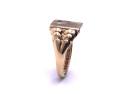 9ct Yellow Gold Garnet Signet Ring