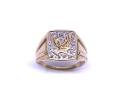 9ct Yellow Gold Diamond Eagle Ring