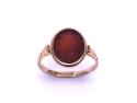 9ct Rose Gold Caraved Corneilian Ring 1925