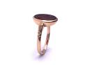 9ct Rose Gold Caraved Corneilian Ring 1925