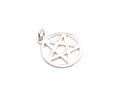 Silver Round Pentagram Pendant 17mm
