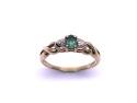 9ct Yellow Gold Emerald & Diamond Ring
