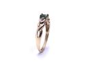 9ct Yellow Gold Emerald & Diamond Ring