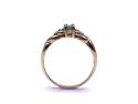 9ct Yellow Gold Emerald & Diamond Ring