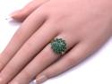 9ct Yellow Gold Emerald Cluster Ring