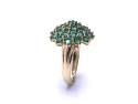 9ct Yellow Gold Emerald Cluster Ring