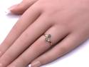 9ct Yellow Gold Emerald Torque Ring