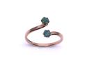 9ct Yellow Gold Emerald Torque Ring