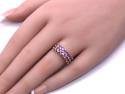 14ct Pink Sapphire & CZ Cluster Ring