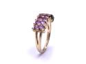 14ct Pink Sapphire & CZ Cluster Ring