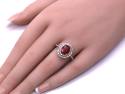 14ct Fire Opal & White Sapphire Ring