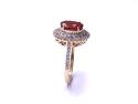 14ct Fire Opal & White Sapphire Ring