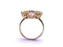 9ct Opal & Diamond Flower Cluster Ring