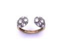 9ct Yellow Gold CZ Cluster Torque Ring
