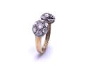 9ct Yellow Gold CZ Cluster Torque Ring