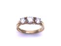 9ct Yellow Gold CZ Three Stone Ring