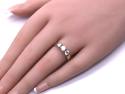 9ct Yellow Gold CZ Three Stone Ring