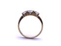 9ct Yellow Gold CZ Three Stone Ring