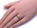14ct Yellow Gold CZ Solitaire Ring