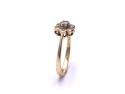 18ct Yellow Gold CZ Flower Cluster Ring