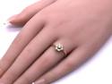 18ct Yellow Gold CZ Flower Cluster Ring