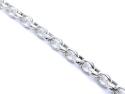 Silver Oval Belcher Bracelet 8 Inch