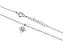 Silver CZ North Star Pendant & Chain