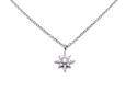 Silver CZ North Star Pendant & Chain