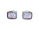 Stainless Steel Mother Of Pearl Inlay Cufflinks