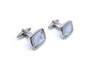 Stainless Steel Mother Of Pearl Inlay Cufflinks