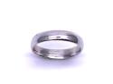 9ct White Gold Plain Wedding Ring 4mm