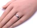 9ct White Gold Plain Wedding Ring 4mm