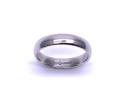 9ct White Gold Plain Wedding Ring 4mm