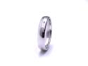 9ct White Gold Plain Wedding Ring 4mm