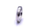 9ct White Gold Plain Wedding Ring 4mm