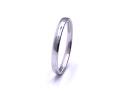 9ct White Gold Plain Wedding Ring 2mm