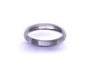 9ct White Gold Plain Wedding Ring 3mm