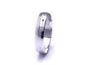 9ct White Gold Plain Wedding Ring 4mm