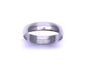 9ct White Gold Plain Wedding Ring 4mm