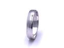 9ct White Gold Patterned Wedding Ring
