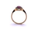 9ct Ruby & Zircon Halo Ring