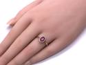 9ct Ruby & Zircon Halo Ring