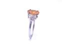 9ct Fire Opal & Diamond Ring
