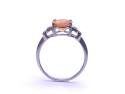 9ct Fire Opal & Diamond Ring