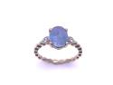9ct Boulder Opal & White Zircon Ring