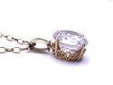 9ct Yellow Gold CZ Pendant & Chain